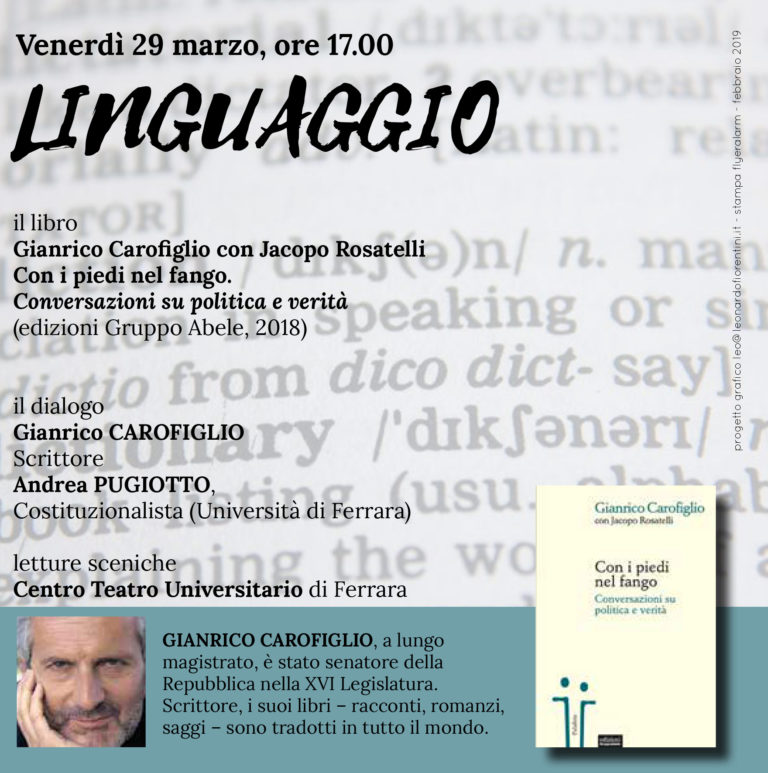 Linguaggio, incontro con Gianrico Carofiglio