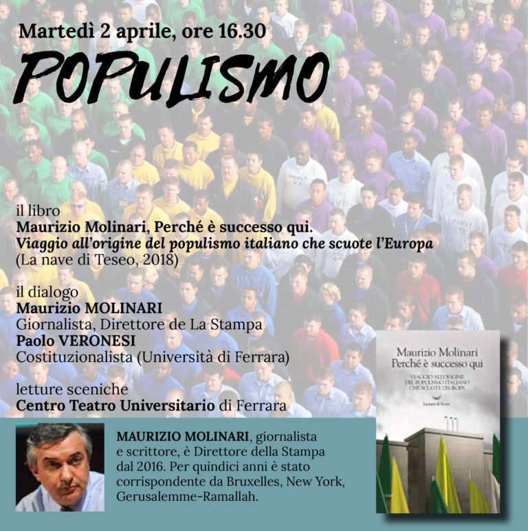 Populismo, incontro con Maurizio Molinari